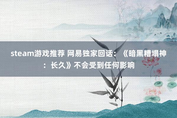 steam游戏推荐 网易独家回话：《暗黑糟塌神：长久》不会受到任何影响